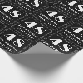 48ste verjaardag - Art Deco geïnspireerde look "48 Cadeaupapier