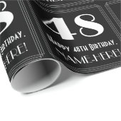 48ste verjaardag - Art Deco geïnspireerde look "48 Cadeaupapier (Rol Hoek)