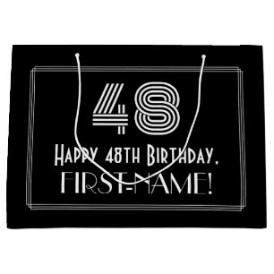 48ste verjaardag — Art Deco geïnspireerde look "48 Groot Cadeauzakje