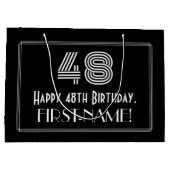 48ste verjaardag — Art Deco geïnspireerde look "48 Groot Cadeauzakje (Achterkant)