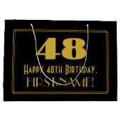 48ste verjaardag — Art Deco geïnspireerde look "48 Groot Cadeauzakje (Achterkant)