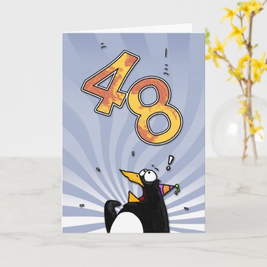 48ste Verjaardag - de Kaart van de Verrassing van (Gele Bloem)