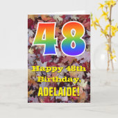 48ste Verjaardag; De rustieke Bladeren van de Kaart (Gele Bloem)