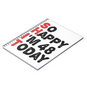 48ste verjaardag.. dus blij dat ik 48 ben.. vandaa notitieboek (Linkerzijde)