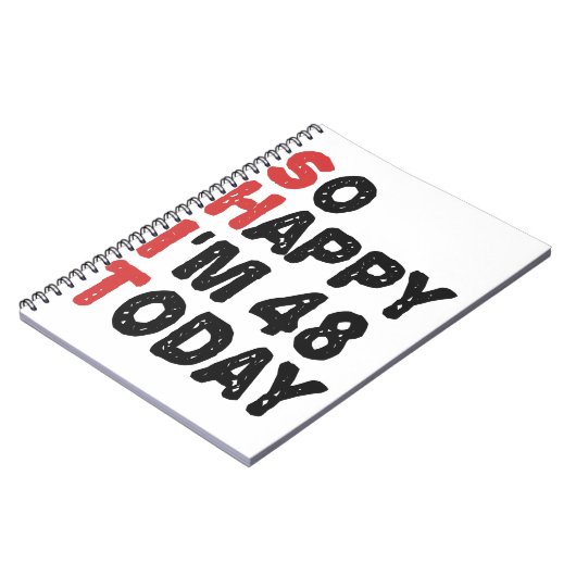 48ste verjaardag.. dus blij dat ik 48 ben.. vandaa notitieboek (Linkerzijde)