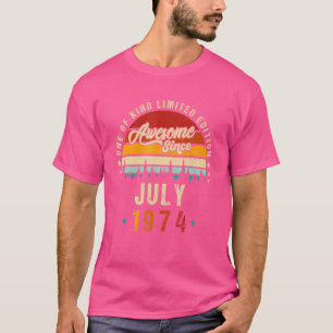 48ste verjaardag Geweldige sinds juli 1974 Epic T-shirt