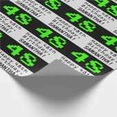 48ste verjaardag - Nerdy / Geeky stijl "48" en naa Cadeaupapier (Hoek)