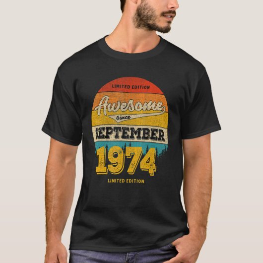 48ste verjaardagsidee Geweldige sinds september 20 T-shirt (Voorkant)