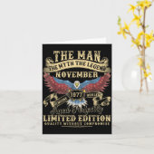 48th Birthday November 1977 Men Funny 48 Years Old Kaart (Gele Bloem)