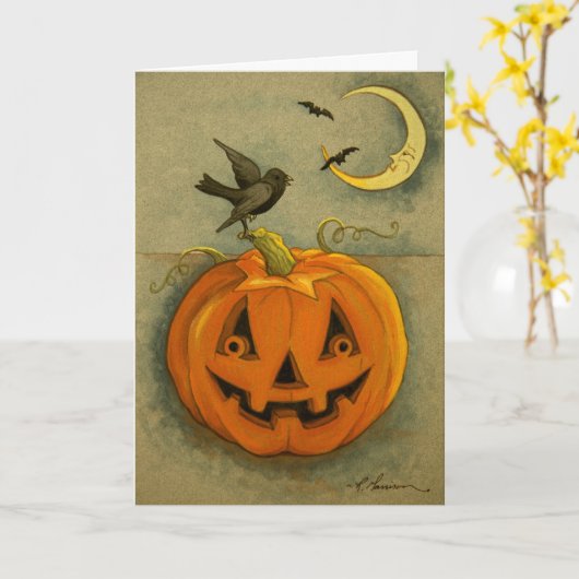 4900 Halloween-Wenskaart-man van hetzelfde geslach Kaart (Gele Bloem)