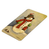 4905 Snowman & Birdhouse Kerstmis Magneet (Linkerzijde)