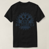 490 Dog Years Old, 70 in Human 70th Birthday Geef T-shirt (Design voorkant)