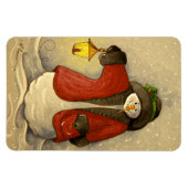 4910 Snowman & Lantern Kerstmis Magneet (Horizontaal)