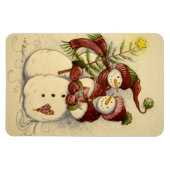 4924 Snowmen Kerstmis Magneet (Horizontaal)