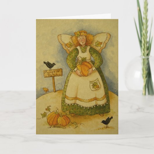 4929 Harvest Angel Thanksgiving Wenskaart Feestdagen Kaart (Voorkant)