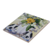 4930 Katten (Floral en Precelain) Tegeltje (Zijkant)