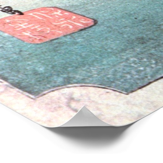 49. 坂 宿, 広 Sakashita-juku, Hiroshige, Ukiyo-e Poster (Hoek)