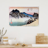 49. 坂 宿, 広 Sakashita-juku, Hiroshige, Ukiyo-e Poster (Keuken)