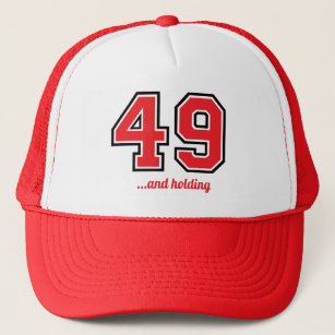"49 and Holding" Birthday Party Trucker Hat Trucker Pet