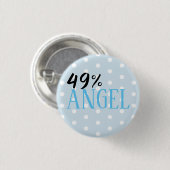 49% Angel - aanpasbaar Ronde Button 3,2 Cm (Voorkant /achterkant)