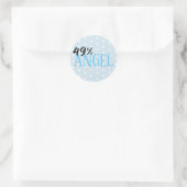 49% Angel - aanpasbaar Ronde Sticker (Tas)