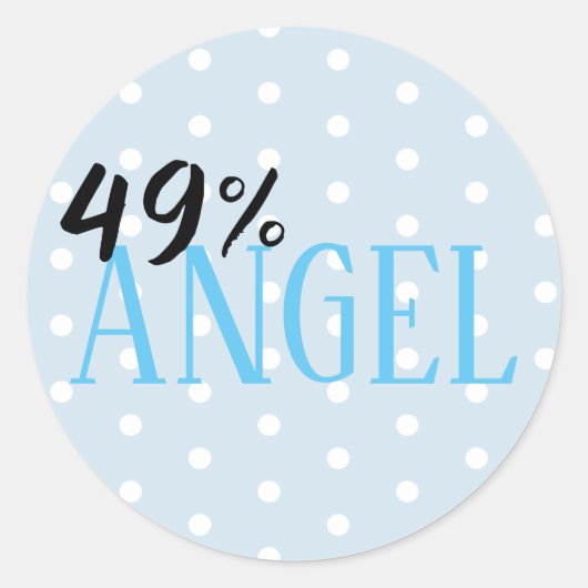 49% Angel - aanpasbaar Ronde Sticker (Voorkant)