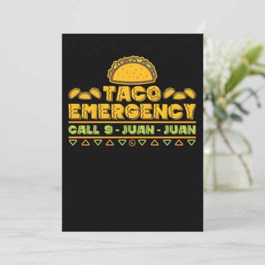 49.Cinco De Mayo Taco Emergency Call 9Juanjuan Tac Save The Date (Staand voorkant)