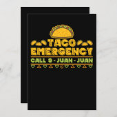 49.Cinco De Mayo Taco Emergency Call 9Juanjuan Tac Save The Date (Voorkant / Achterkant)
