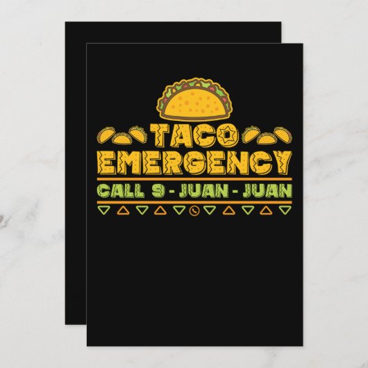 49.Cinco De Mayo Taco Emergency Call 9Juanjuan Tac Save The Date (Voorkant / Achterkant)