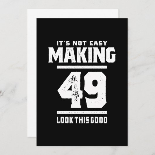 49 jaar - 49e verjaardag Funny Gift Bedankkaart (Voorkant / Achterkant)