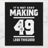 49 jaar - 49e verjaardag Funny Gift Wijn Etiket (Enkel label)
