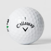 49 jaar en nog steeds swingende grappige 49e verja golfballen (Logo)