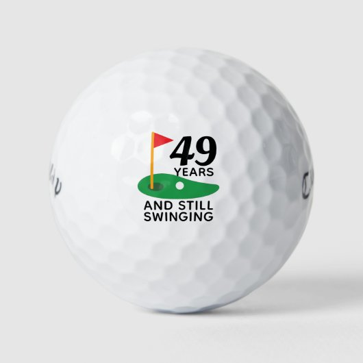 49 jaar en nog steeds swingende grappige 49e verja golfballen (Voorkant)
