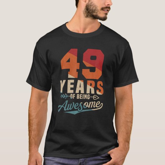 49 jaar Geweldige Retro 49e Man op de geboorte T-shirt (Voorkant)