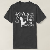 49 jaar grootste vangst 49e Jubileum bruiloft T-shirt (Design voorkant)