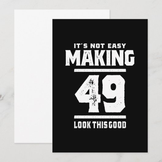 49 Jaar Oud - 49e Verjaardag Grappig Cadeau Kaart (Voorkant / Achterkant)