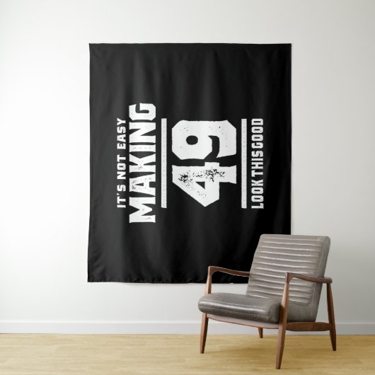 49 Jaar Oud - 49e Verjaardag Grappig Cadeau Wandkleed (In situ)