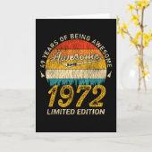 49 jaar oud dag 1972 Geweldige sinds 49 september  Kaart (Gele Bloem)