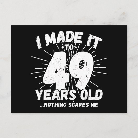 49 Jaar Oud Sarcastisch Meme Grappig 49e Verjaarda Briefkaart (Voorkant)
