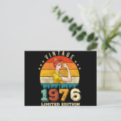 49 jaar oude Bday 1976  49e Verjaardag Vrouwen Briefkaart (Staand voorkant)