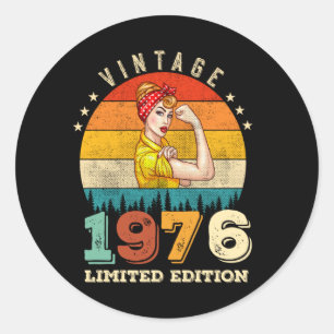 49 jaar oude Bday 1976 49e Verjaardag Vrouwen Ronde Sticker