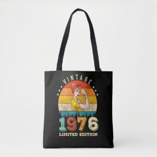 49 jaar oude Bday 1976  49e Verjaardag Vrouwen Tote Bag