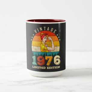 49 jaar oude Bday 1976  49e Verjaardag Vrouwen Tweekleurige Koffiemok