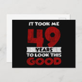 49 jaar oude dag nam me er goed uitzien 49e verjaa briefkaart (Voorkant / Achterkant)