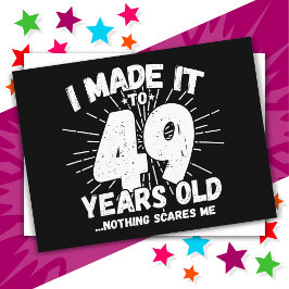 49 Jaar Oude Sarcastische Meme Leuk 49e Verjaardag Briefkaart