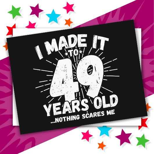 49 Jaar Oude Sarcastische Meme Leuk 49e Verjaardag Briefkaart