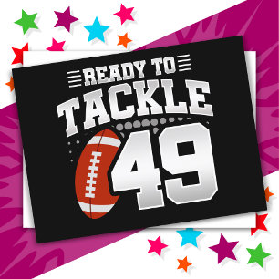 49 Jaar Oude Tackle Football Feest 49e Verjaardag Briefkaart