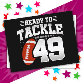 49 Jaar Oude Tackle Voetbal Feest 49e Verjaardag Briefkaart