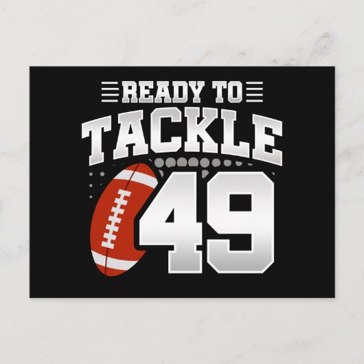 49 Jaar Oude Tackle Voetbal Feest 49e Verjaardag Briefkaart (Voorkant)