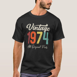 49 Jaar Oude Vintage 1974 49e Verjaardag Decoratie T-shirt